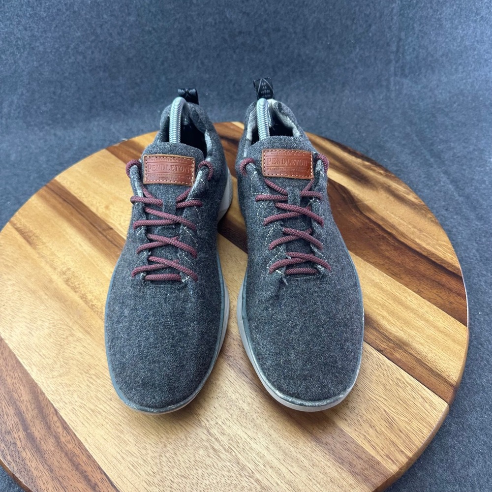 Pendleton Mens Wool Blend Low Top Sneakers Charcoal Grey PMF19L06-034 Size 8.5 - Picture 4 of 12